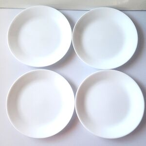 Set of 4 Corelle, Winter Frost White. Dinner Plates.